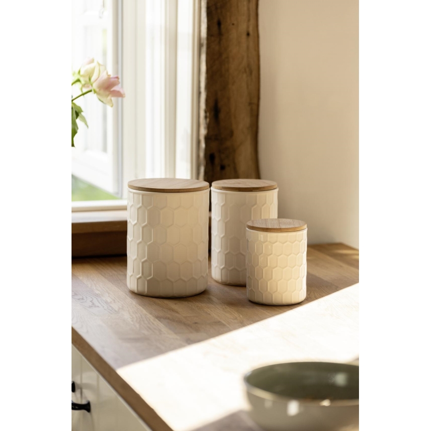 WENKO 54222100 - Box MAYA 13x17 cm wit/bruin