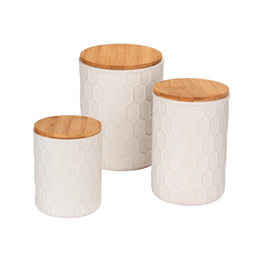 WENKO 54222100 - Box MAYA 13x17 cm wit/bruin