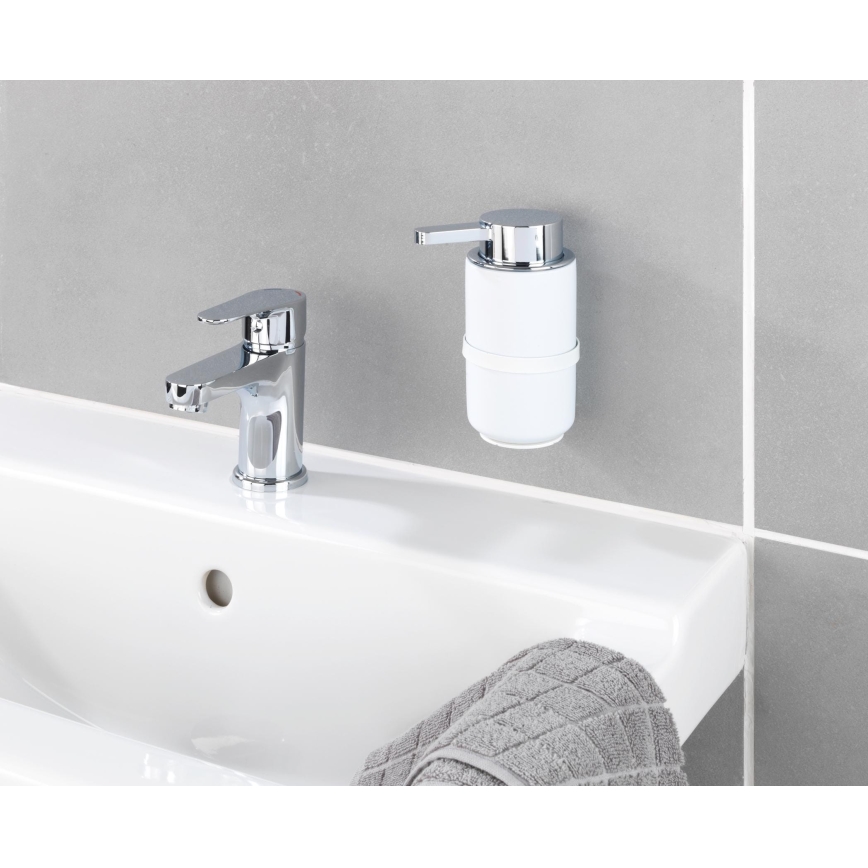 WENKO 54655100 - Zeepdispenser WOYA 250 ml wit/hoogglans chroom