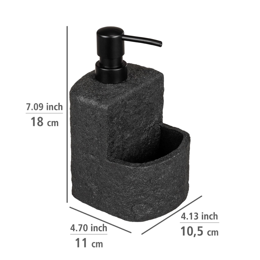 WENKO 54667100 - Zeepdispenser FESTIVAL 10,5x18 cm zwart