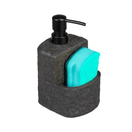 WENKO 54667100 - Zeepdispenser FESTIVAL 10,5x18 cm zwart