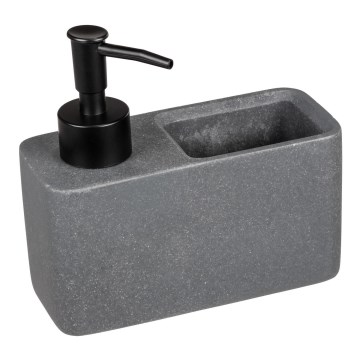 WENKO 54669100 - Distributeur de savon RESA 14,5x14,3 cm gris/noir