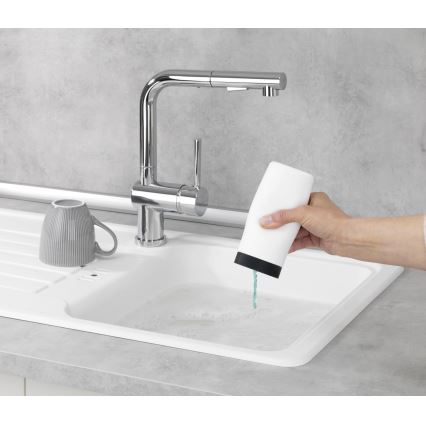 WENKO 54670100 - Distributeur EASY SQUEEZ-E 6x14 cm blanc/noir