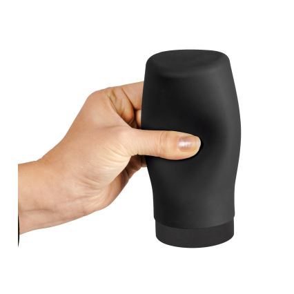 WENKO 54675100 - Distributeur de savon EASY SQUEEZ-E 6x14 cm noir