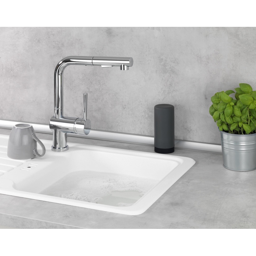 WENKO 54680100 - Dispenser EASY SQUEEZ-E 6x14 cm grijs/zwart