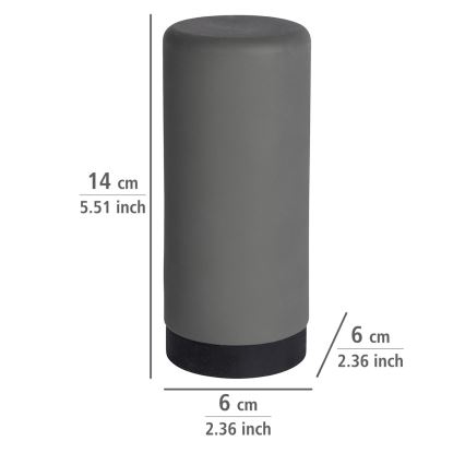 WENKO 54680100 - Distributeur EASY SQUEEZ-E 6x14 cm gris/noir