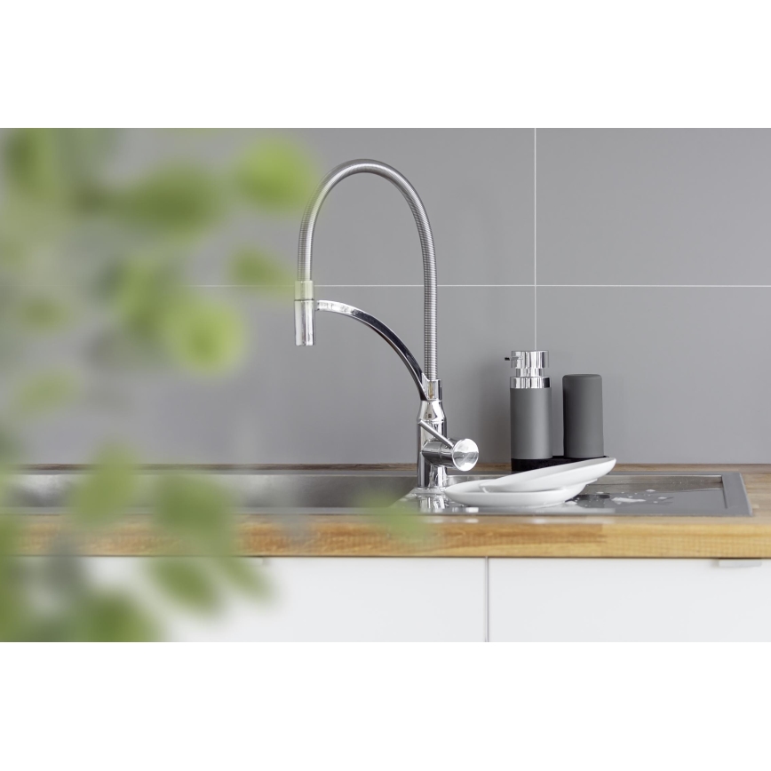WENKO 54735100 - Station de lavage EASY SQUEEZ-E 15x18 cm gris/gris