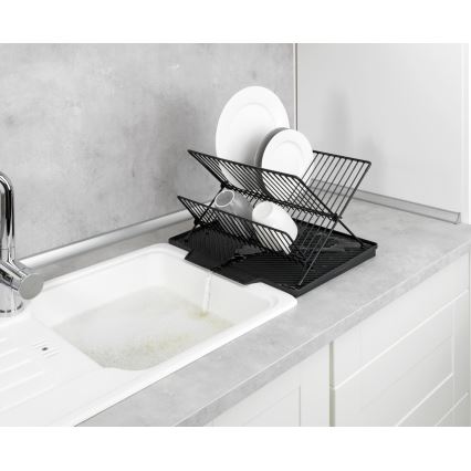 WENKO 54771100 - Afdruiprek NELIA 34x40 cm zwart