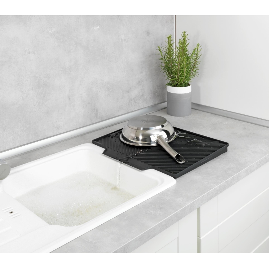 WENKO 54771100 - Afdruiprek NELIA 34x40 cm zwart