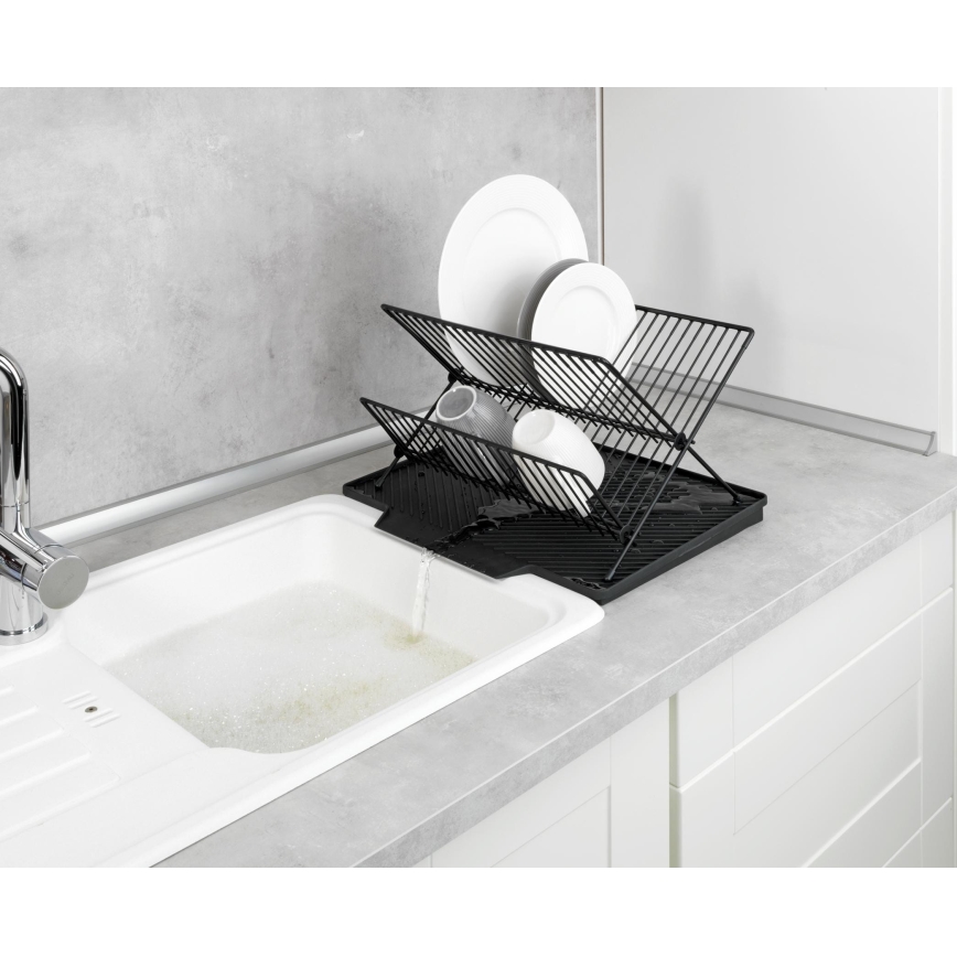 WENKO 54771100 - Égouttoir à vaisselle NELIA 34x40 cm noir