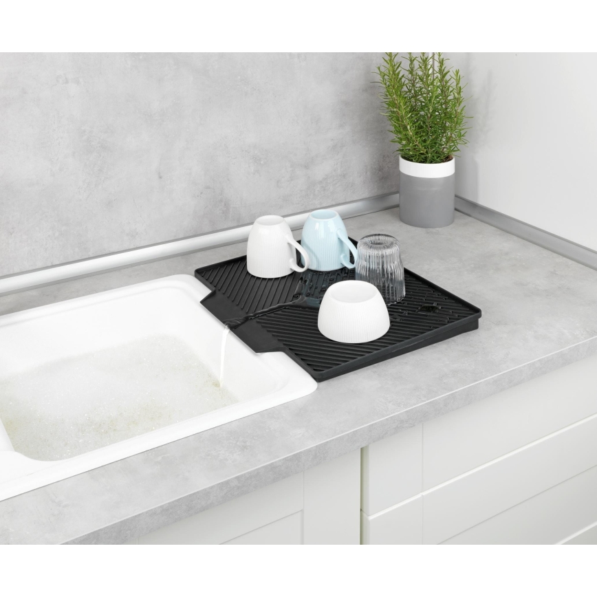 WENKO 54771100 - Égouttoir à vaisselle NELIA 34x40 cm noir