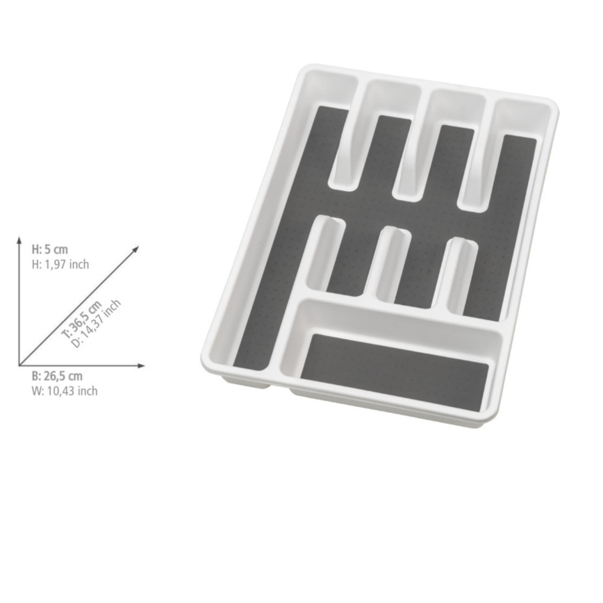 WENKO 54788100 - Bestekbak 26,5x36,5 cm wit/grijs