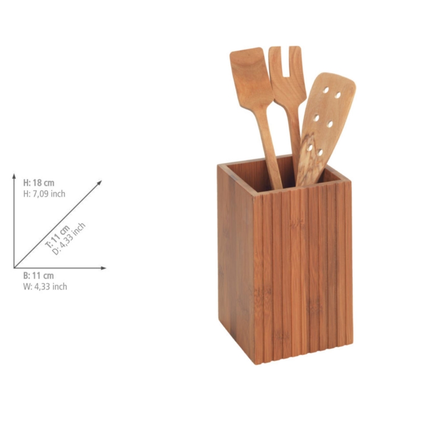 WENKO 54941100 - Ensemble de 3 ustensiles de cuisine, 11x18 cm, marron