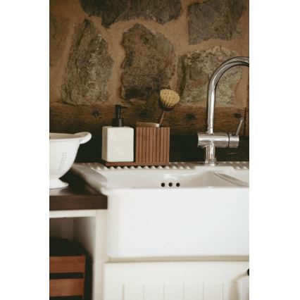 WENKO 54944100 - Zeepdispenser MERA 18,5x17 cm bruin