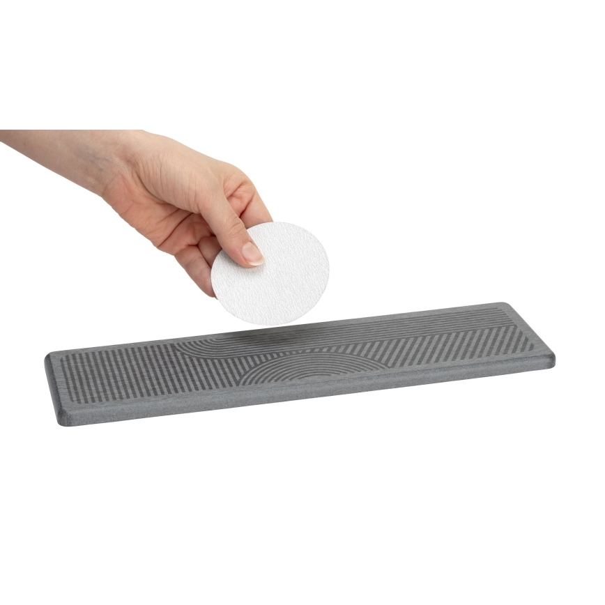 WENKO 54957100 - Afdruipmat DAMON 30x8 cm grijs