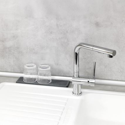 WENKO 54957100 - Bac d'égouttement DAMON 30x8 cm gris