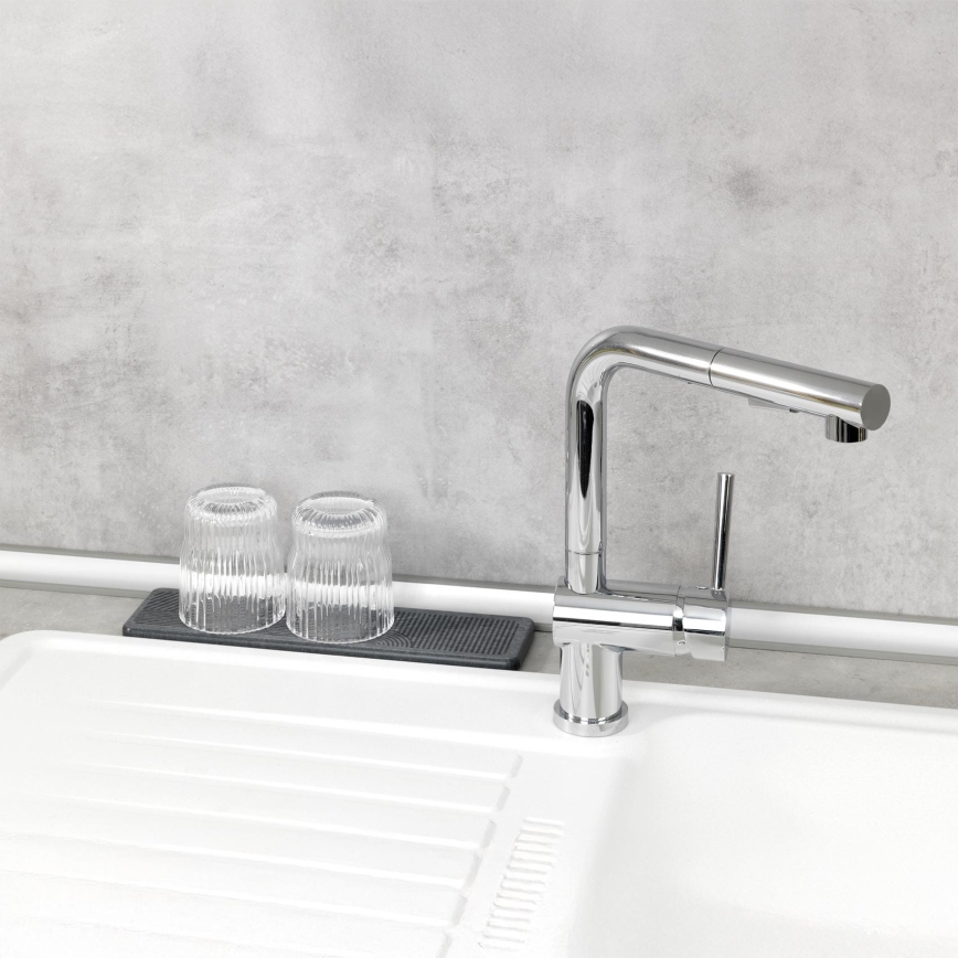 WENKO 54957100 - Bac d'égouttement DAMON 30x8 cm gris