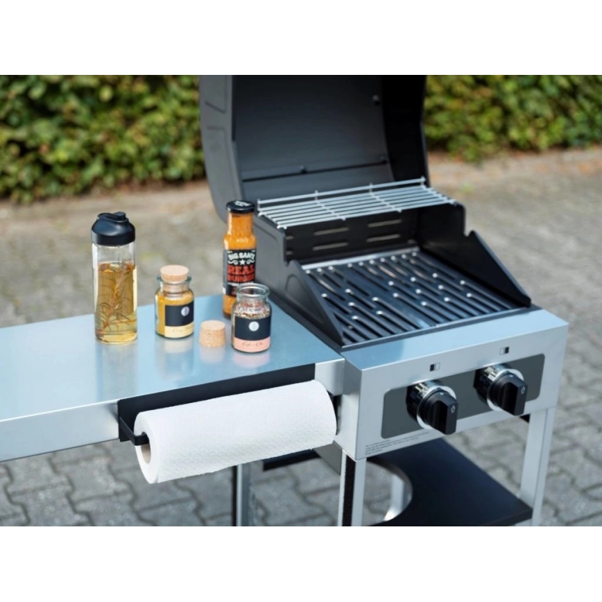 WENKO 55013100-Keukenrolhouder BLACK OUTDOOR KITCHEN 30x6,5 cm zwart
