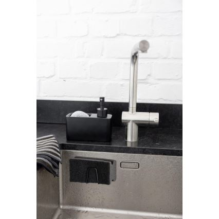 WENKO 55071100 - Houder BLACK OUTDOOR KITCHEN 5x5 cm RVS/zwart