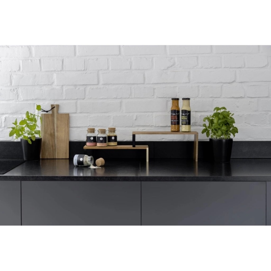 WENKO 55097100-plank BLACK OUTDOOR KITCHEN 36x16 cm bruin/zwart
