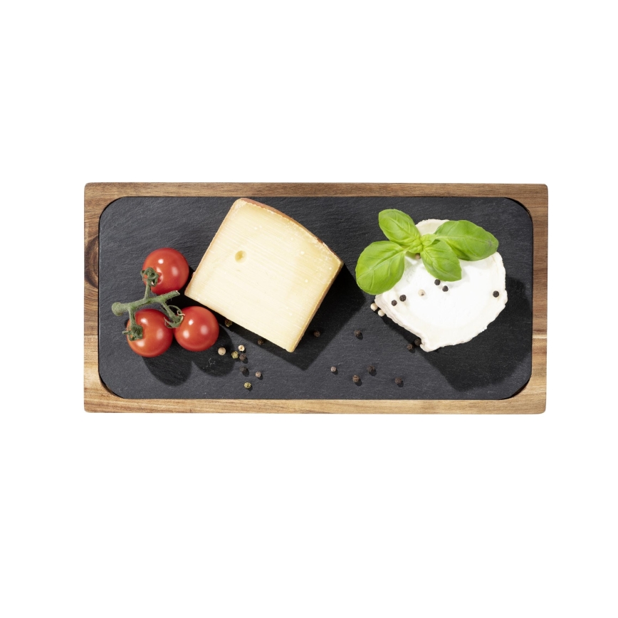 WENKO 55103100 - Snijplank BLACK OUTDOOR KITCHEN 30x15 cm bruin/grijs