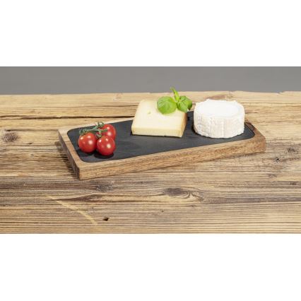 WENKO 55103100 - Snijplank BLACK OUTDOOR KITCHEN 30x15 cm bruin/grijs