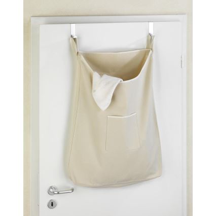 WENKO 62107100 - Panier à linge CANGURO 52 x 81 cm beige/argenté