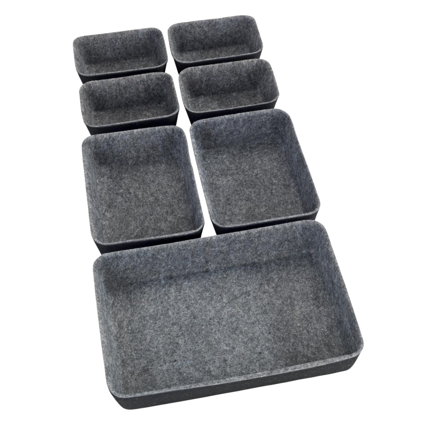WENKO 64502100 - Organisateur de tiroir FELT 28,5x20 cm gris