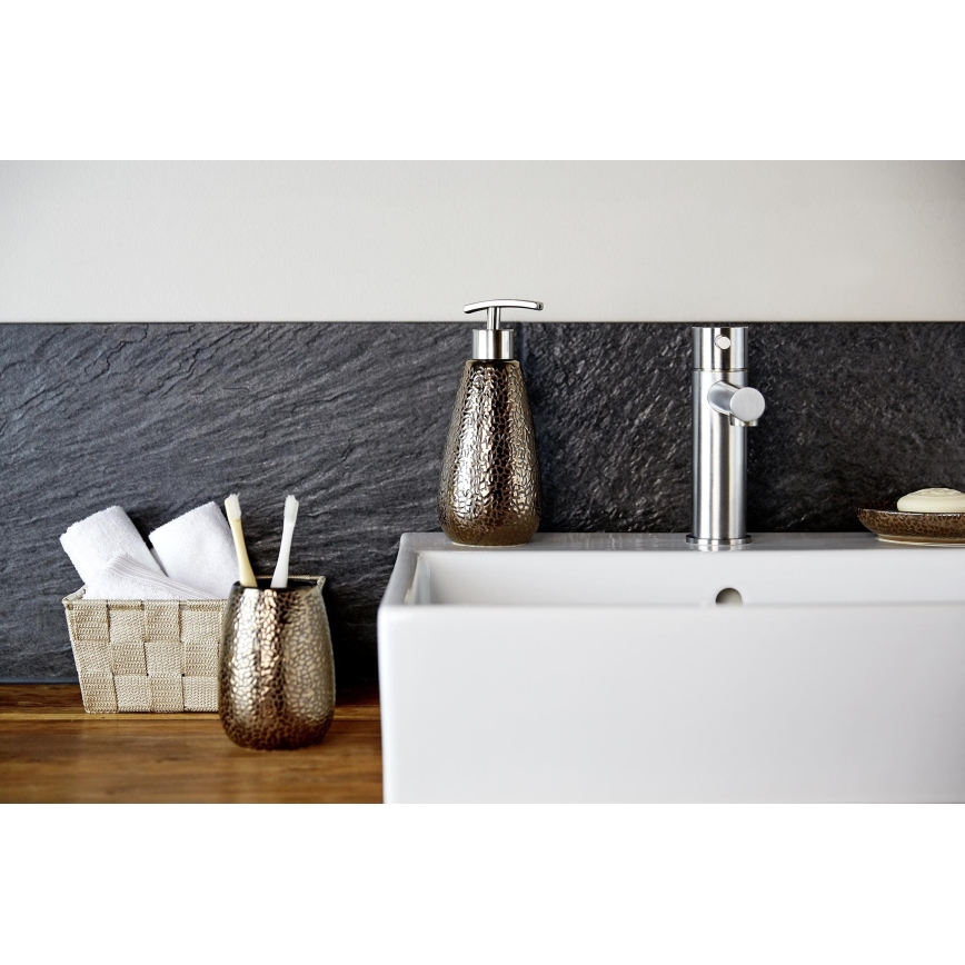 WENKO 69109800 - Badkamerset MARRAKESH 12,5x41 cm bruin