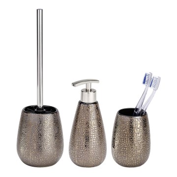 WENKO 69109800 - Set de salle de bains MARRAKESH 12,5x41 cm marron