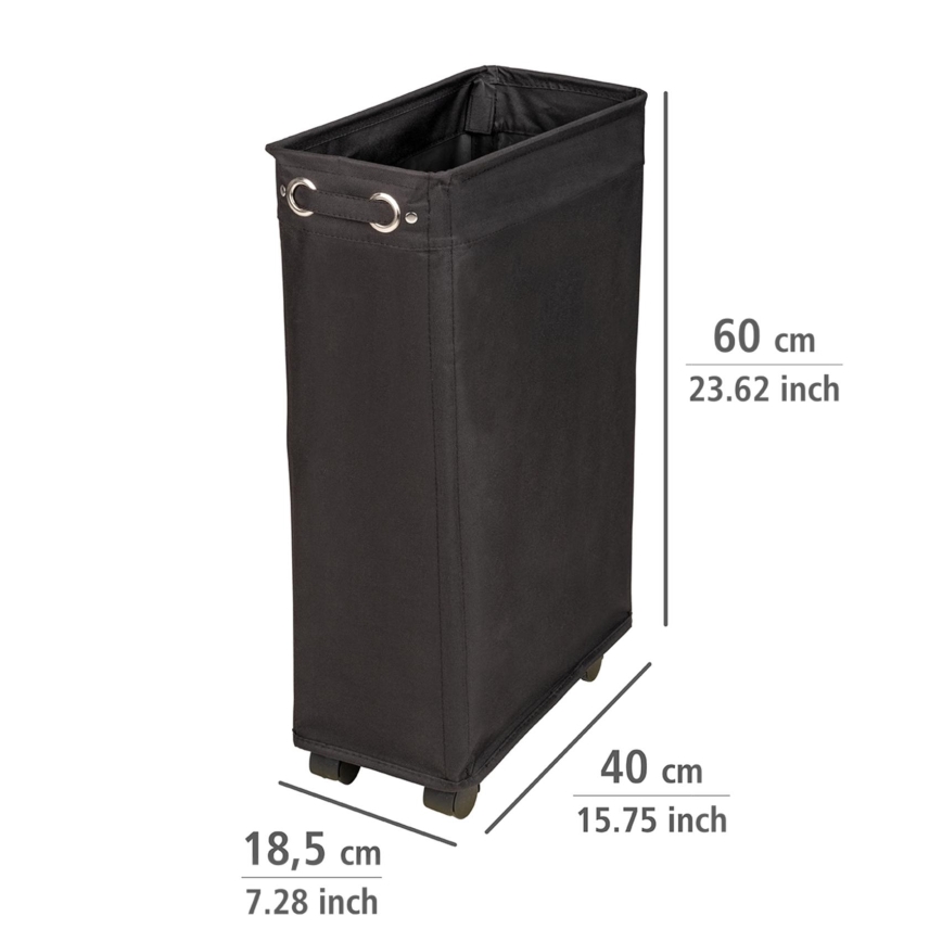 WENKO 69737800 - Linnenmand CORNO 18,5x60 cm zwart