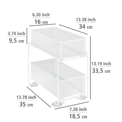 WENKO 69769800 - Support GIOMA 35x33,5 cm blanc