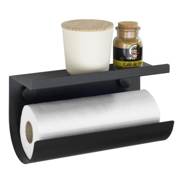 WENKO 71144800 - Porte-rouleau JET 30 x 15 cm noir