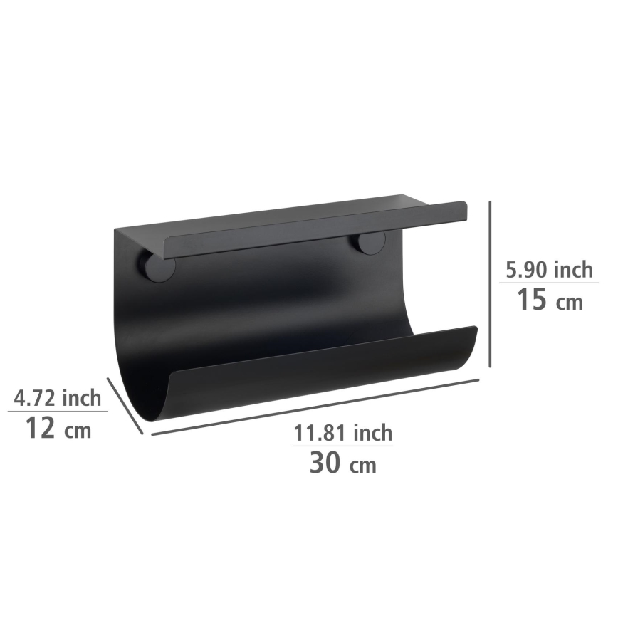 WENKO 71144800 - Rolhouder JET 30 x 15 cm zwart