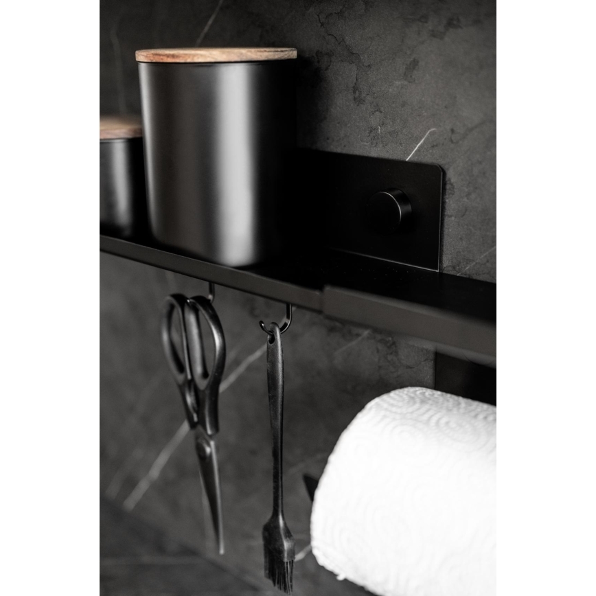 WENKO 71147800 - Étagère JET 25x7,5 cm noire