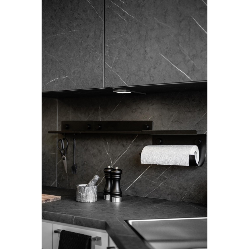 WENKO 71147800 - Étagère JET 25x7,5 cm noire