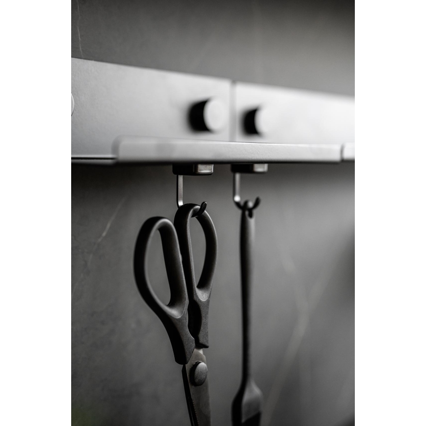 WENKO 71149800 - Crochets JET 2,2 x 3,9 cm noir/argenté