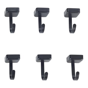 WENKO 71149800 - Haakjes JET 2,2x3,9 cm zwart/zilver