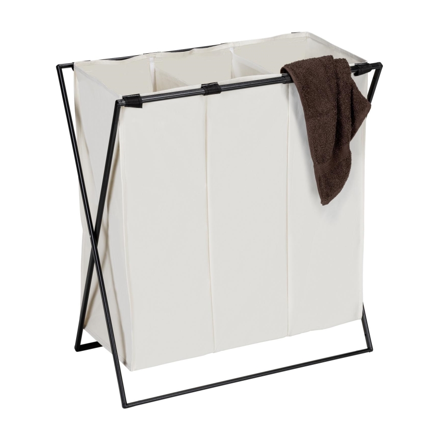 WENKO 71298800 - Wasmand TRIO 69x76 cm crème/zwart