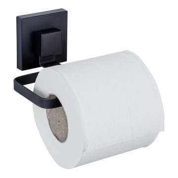WENKO 71447800 - Toiletrolhouder VACUUM-LOC QUADRO ED 14x11 cm zwart