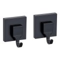 WENKO 71448800 - Crochet VACUUM-LOC QUADRO ED 6x7 cm noir