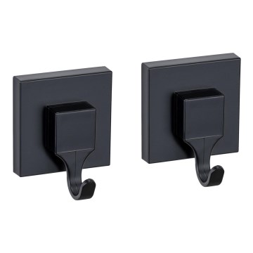 WENKO 71448800 - Crochet VACUUM-LOC QUADRO ED 6x7 cm noir