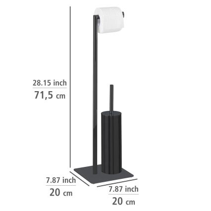 WENKO 71556800 - Ensemble WC RECCO 20x71,5 cm noir