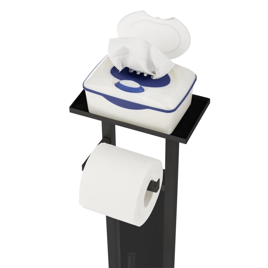 WENKO 71558800 - Ensemble WC DEBAR 21x70,5 cm inox/noir