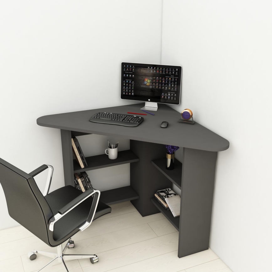 werk tafel CORNER 73,8x80 cm antraciet