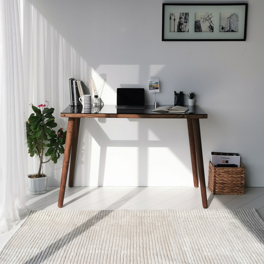 werk tafel COZY 73x110 cm grenen/zwart