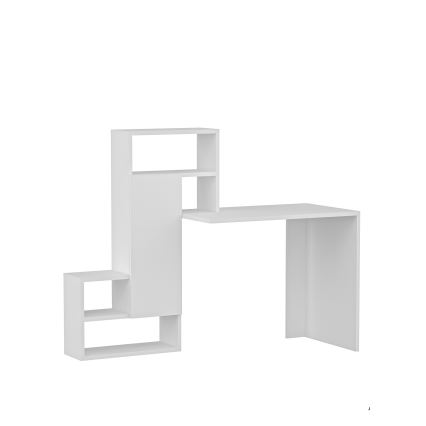 werk tafel met een plank IRMAK 119x138,6 cm wit