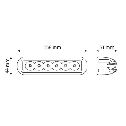 Werklamp EPISTAR LED/18W/10-30V IP67 6000K