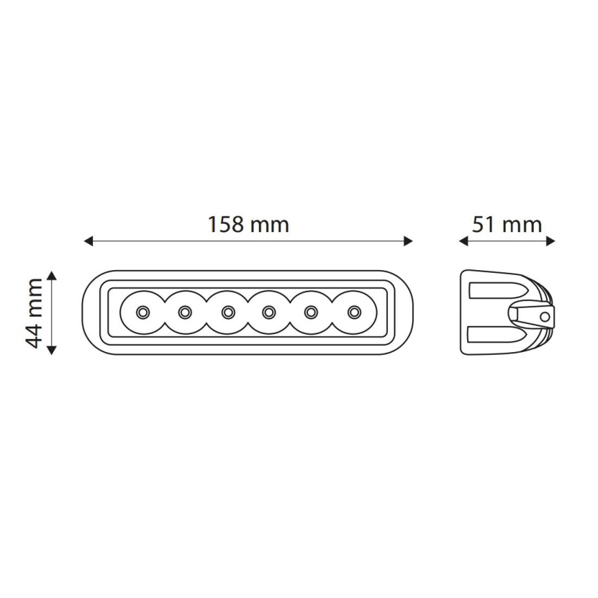 Werklamp EPISTAR LED/18W/10-30V IP67 6000K