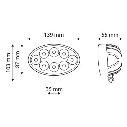 Werklamp EPISTAR LED/24W/10-30V IP67 6000K